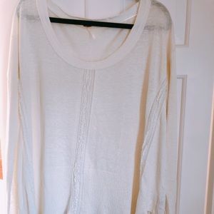 Free People long white tunic sweater